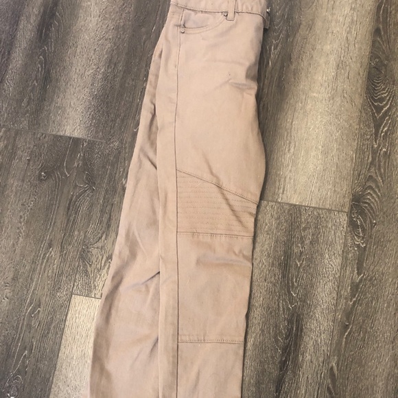 Tan Ribbed Skinny Jeans - Picture 4 of 5